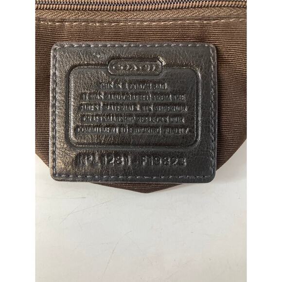 COACH F19823 TAN SIGNATUE PRINT PVC LEATHER SHOULDER BAG - Picture 16 of 16